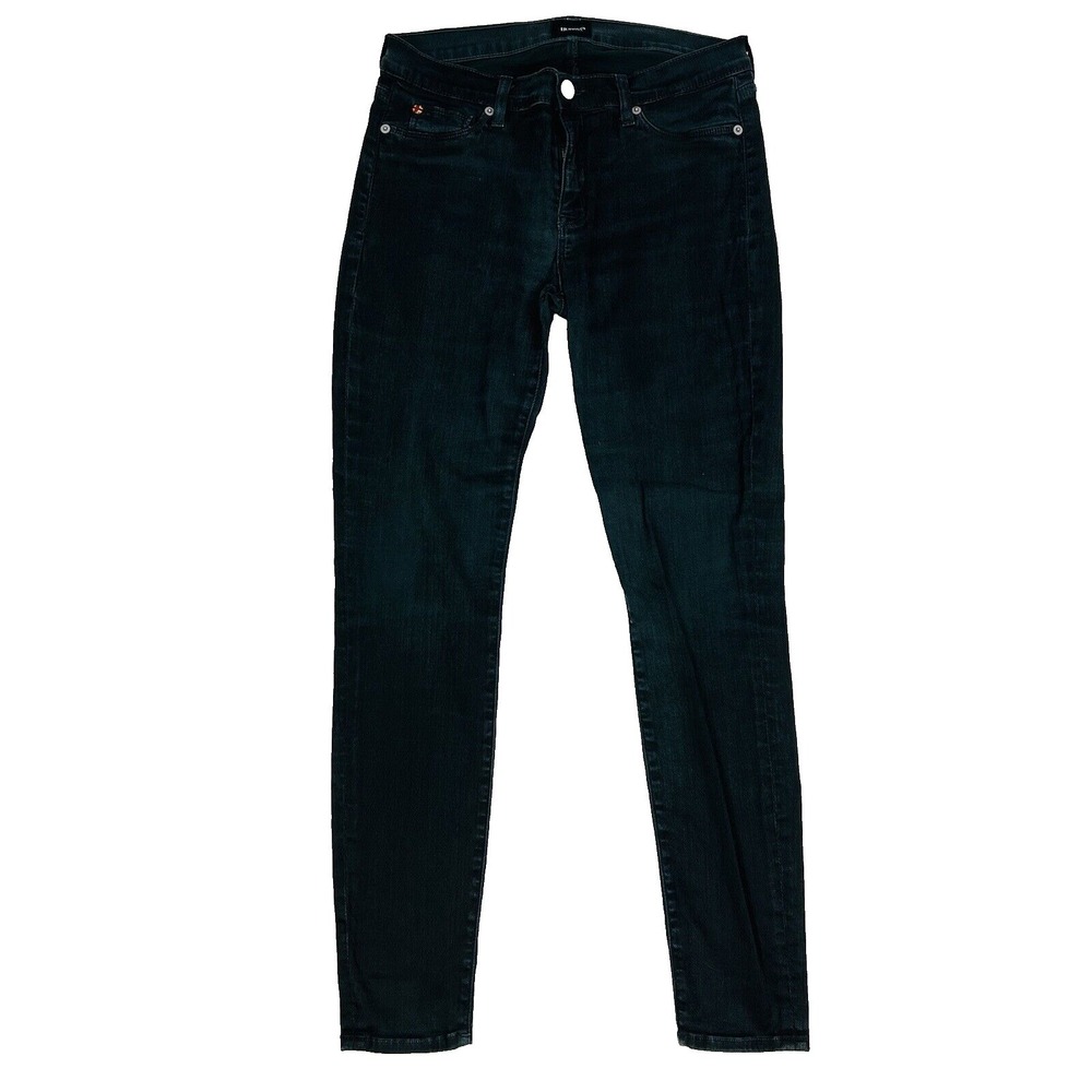 Hudson Faded Green Black Krista Super Skinny Lyocell Blend‎ Womens Jeans Size 31